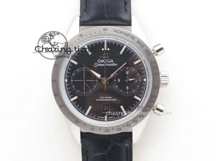 0514 Fashionable De Ville Prestige Real Power Reserve SS TW 1:1 Best Edition White Dial Blue Markers On Leather Strap A 8094